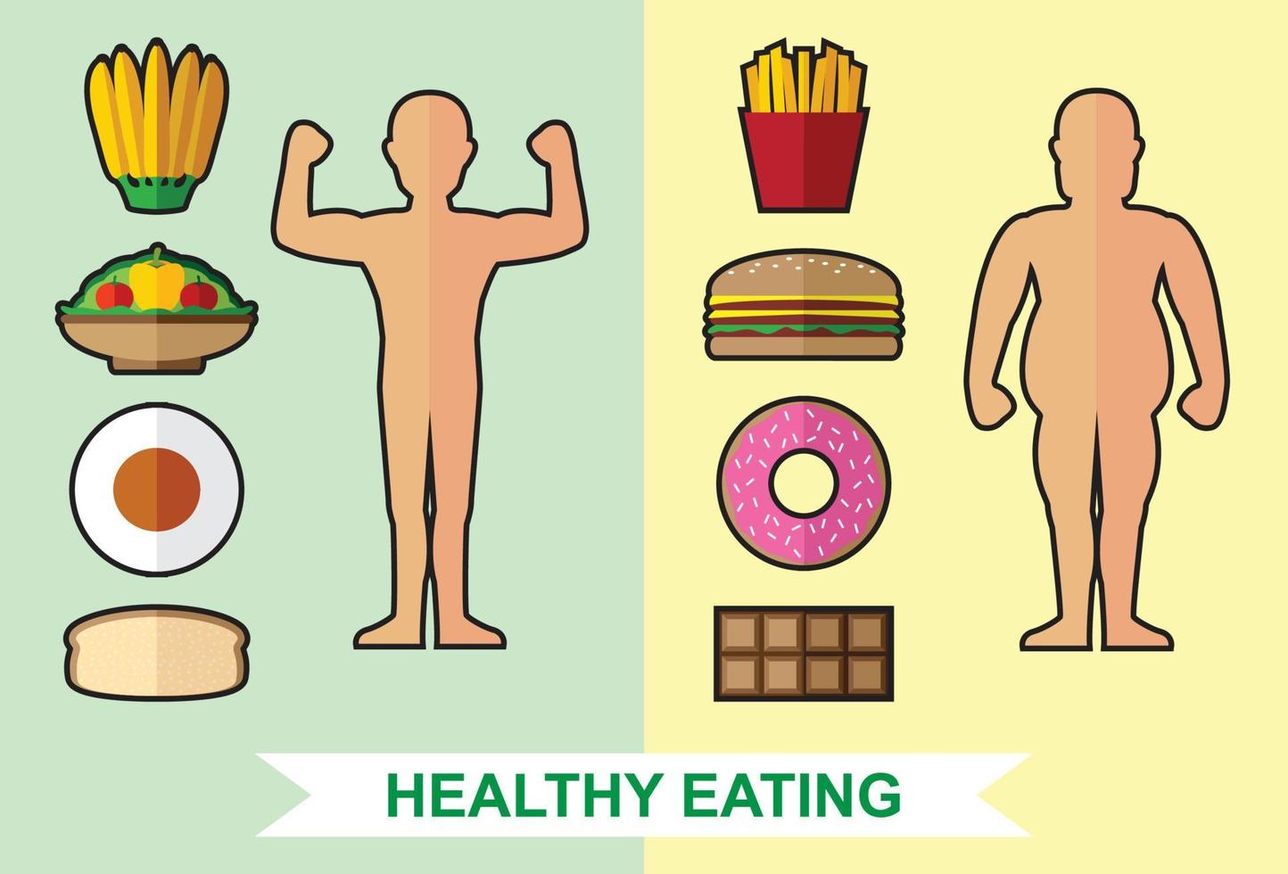 Healthy eating vector illustration design