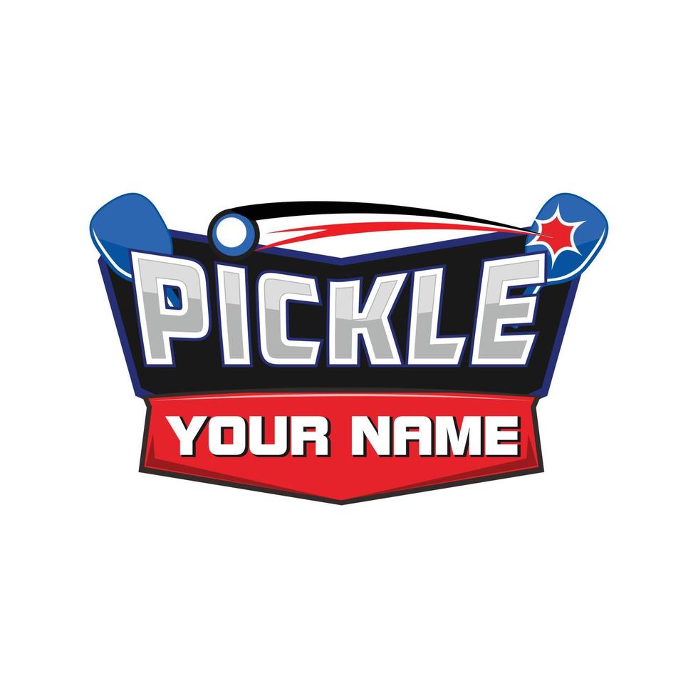 pickle ball logo design vector