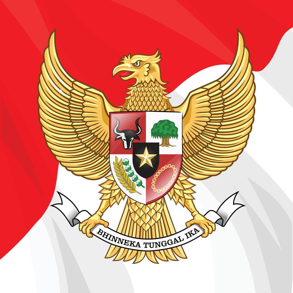 pancasila garuda indonesian national symbol vector