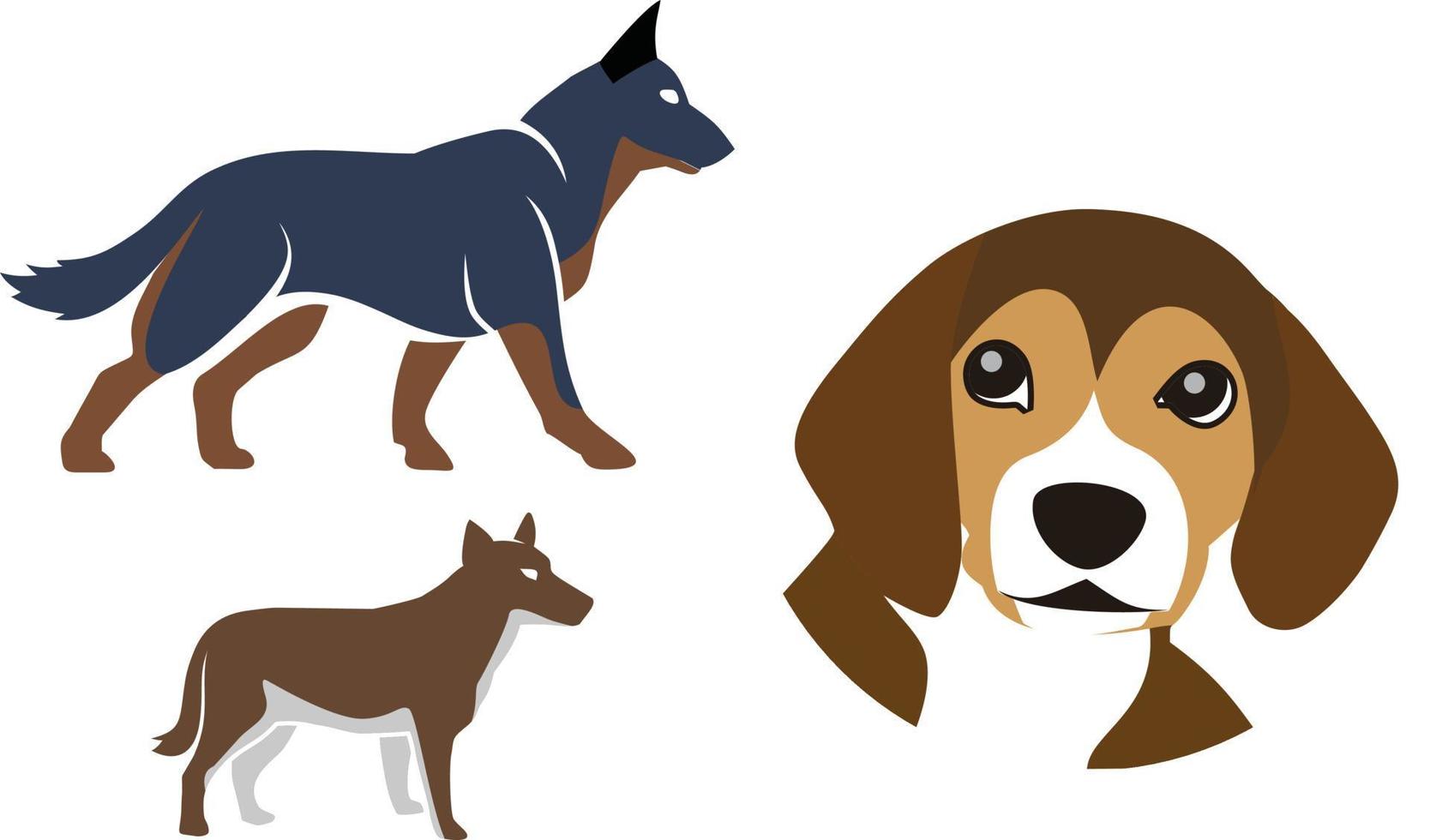 ilustración de icono de mascota de perro vector