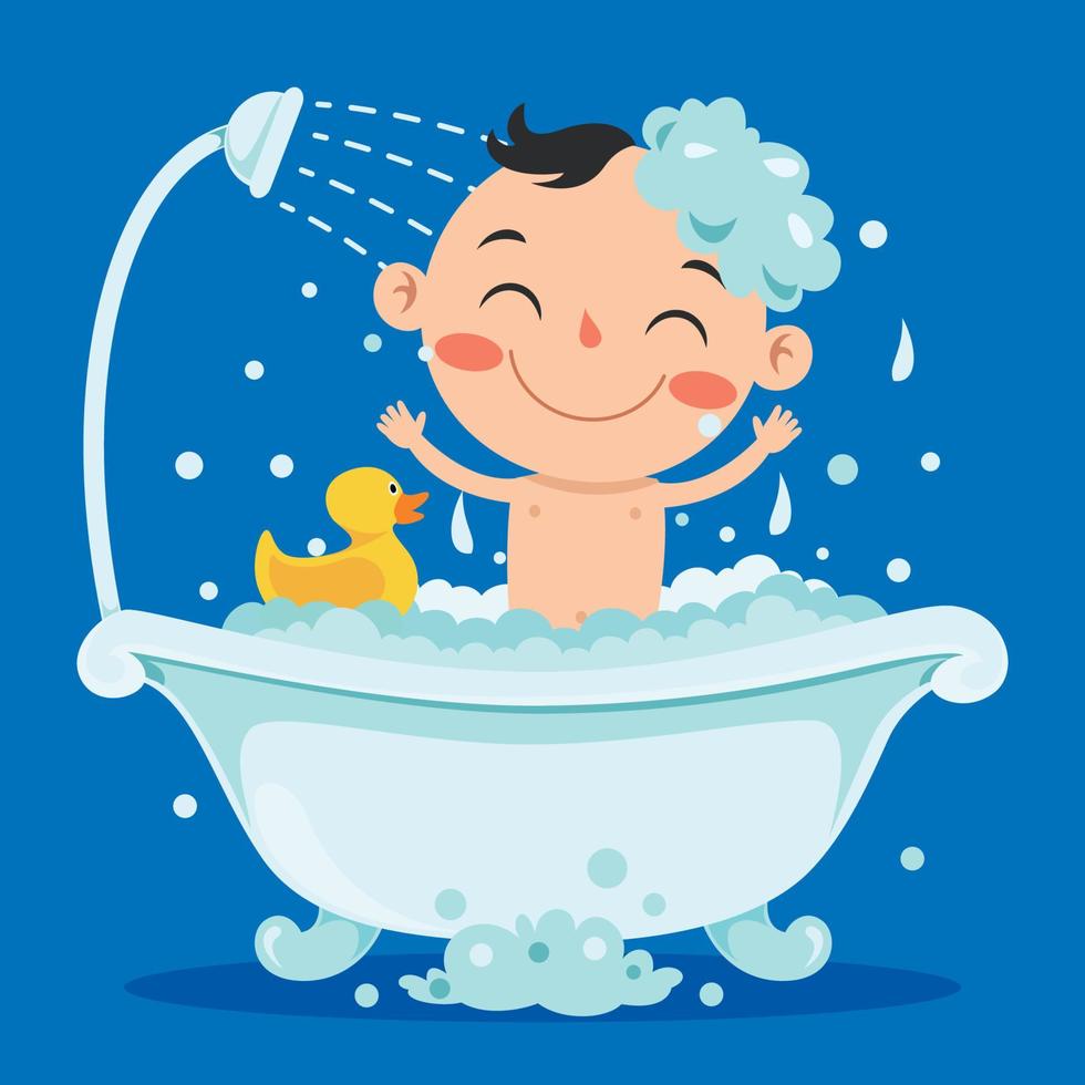 Cartoon Drawing Of A  Newborn Baby Character vector