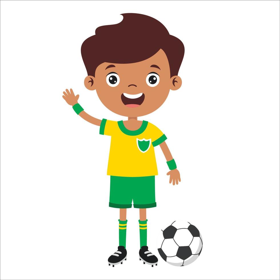 dibujo de dibujos animados de un jugador de fútbol 5520022 Vector en  Vecteezy