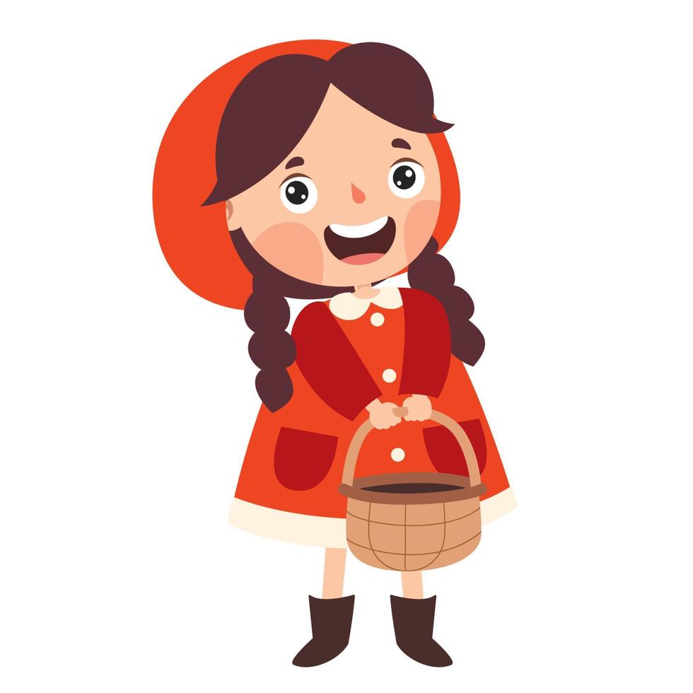 Cartoon Drawing Of Red Riding Hood 5520035 Vector Art at Vecteezy