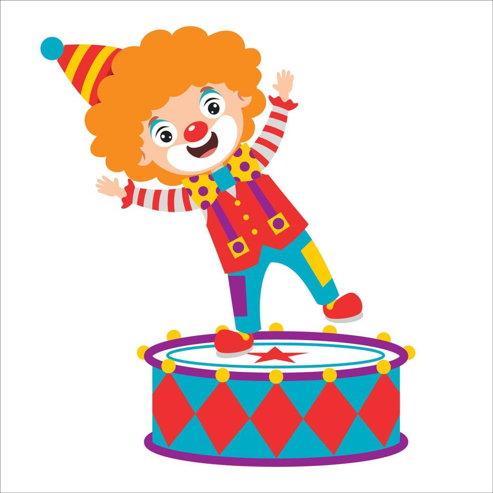 dibujo de dibujos animados de un payaso vector