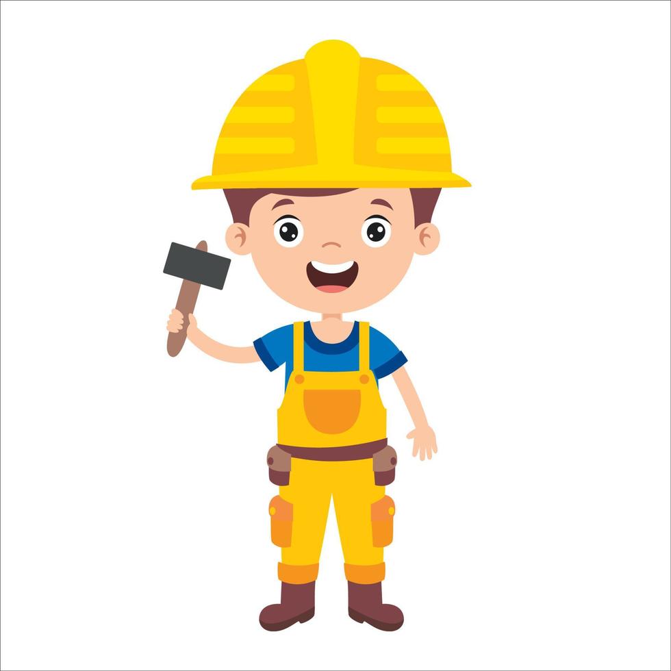 dibujo de dibujos animados de un trabajador de la construcción 5520227  Vector en Vecteezy