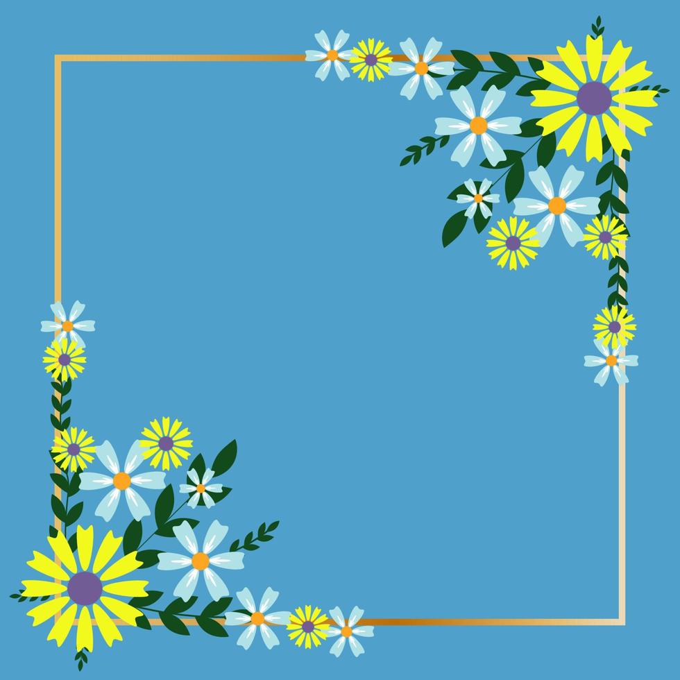 Flowers Square Frame vector