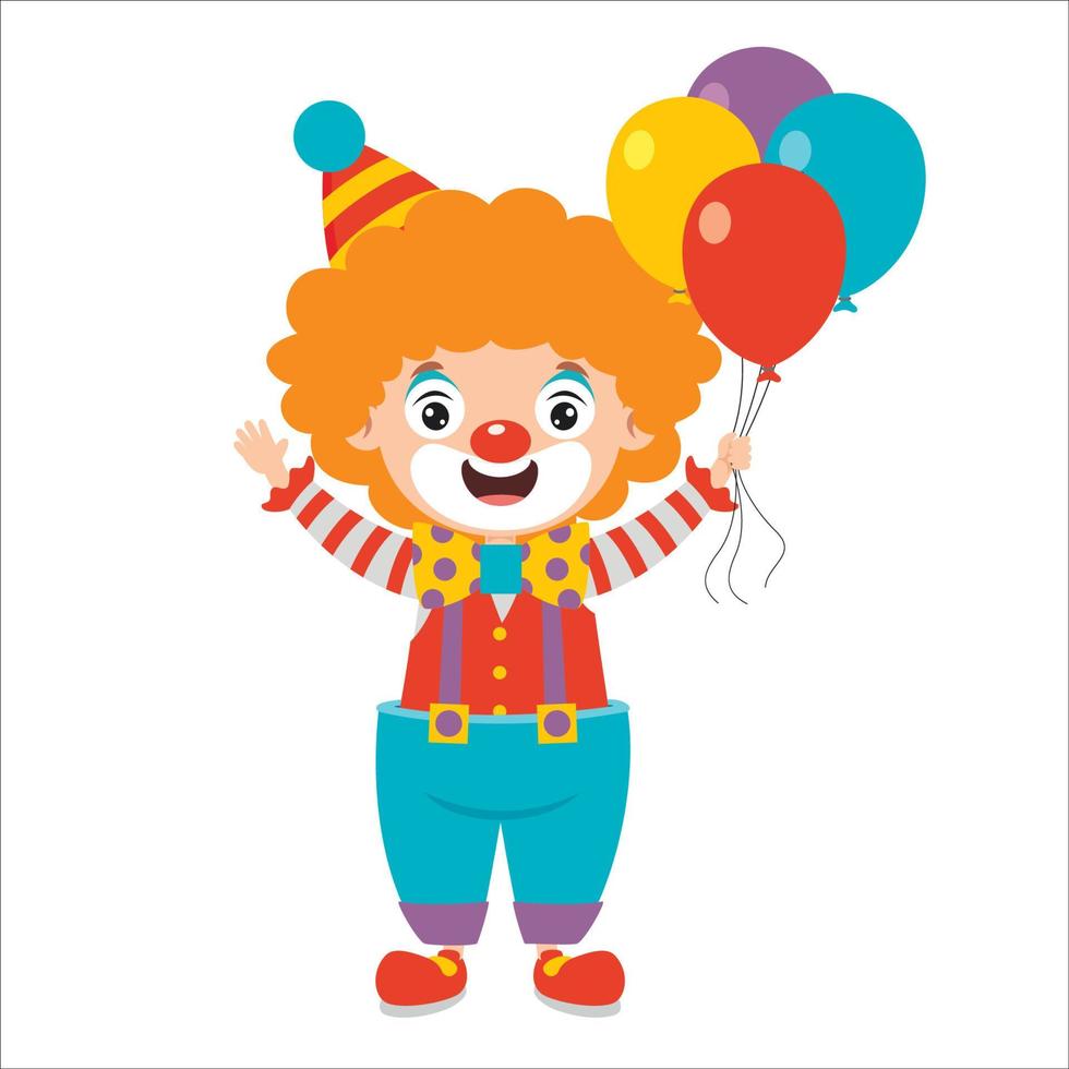 dibujo de dibujos animados de un payaso vector