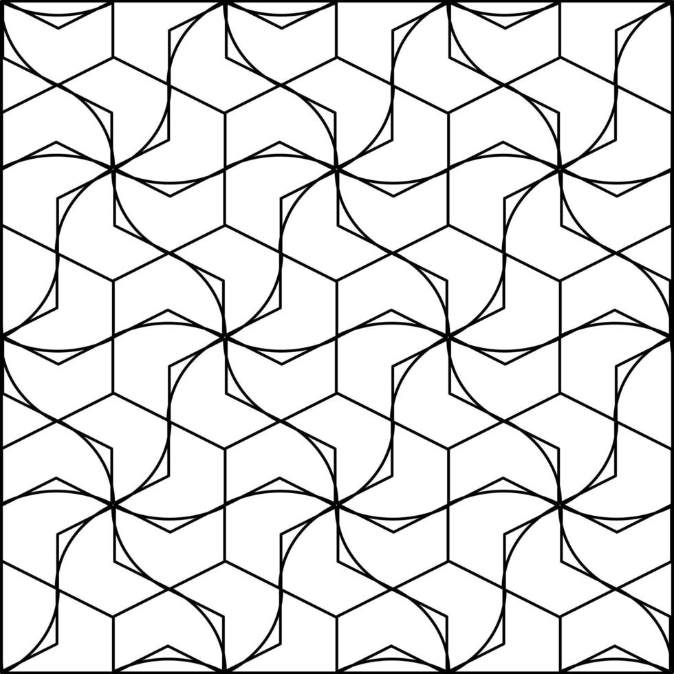 abstract black and white tile seamless pattern perfect for background or wallpaper vector