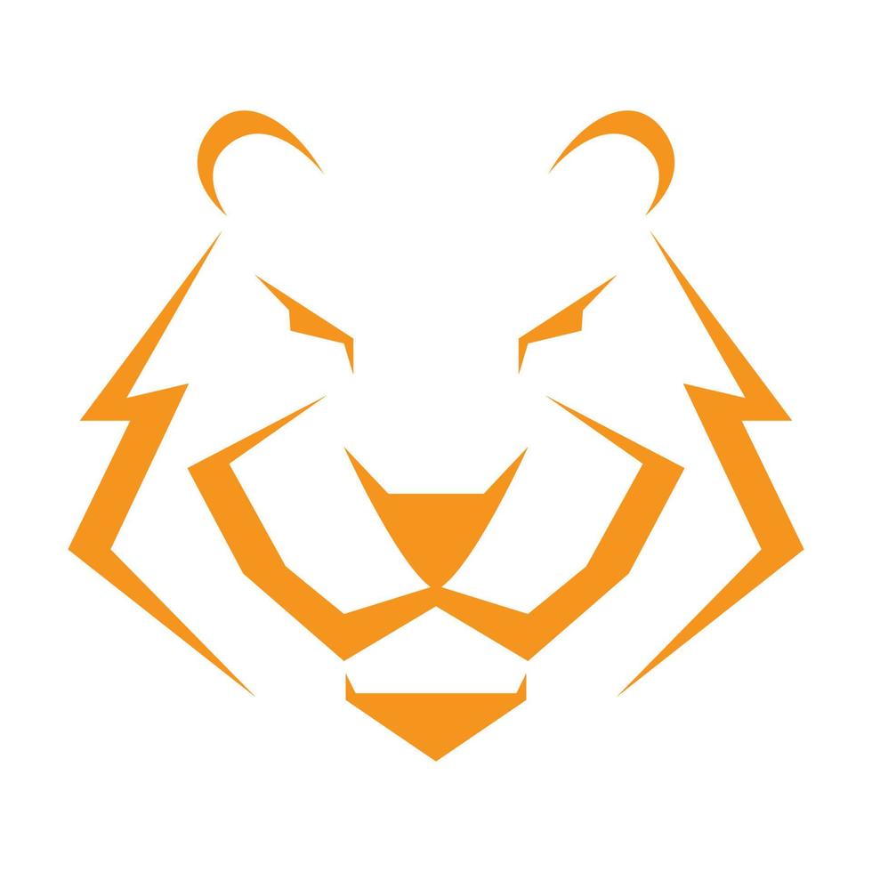 modern shape tiger face logo design vector graphic symbol icon sign illustration creative idea