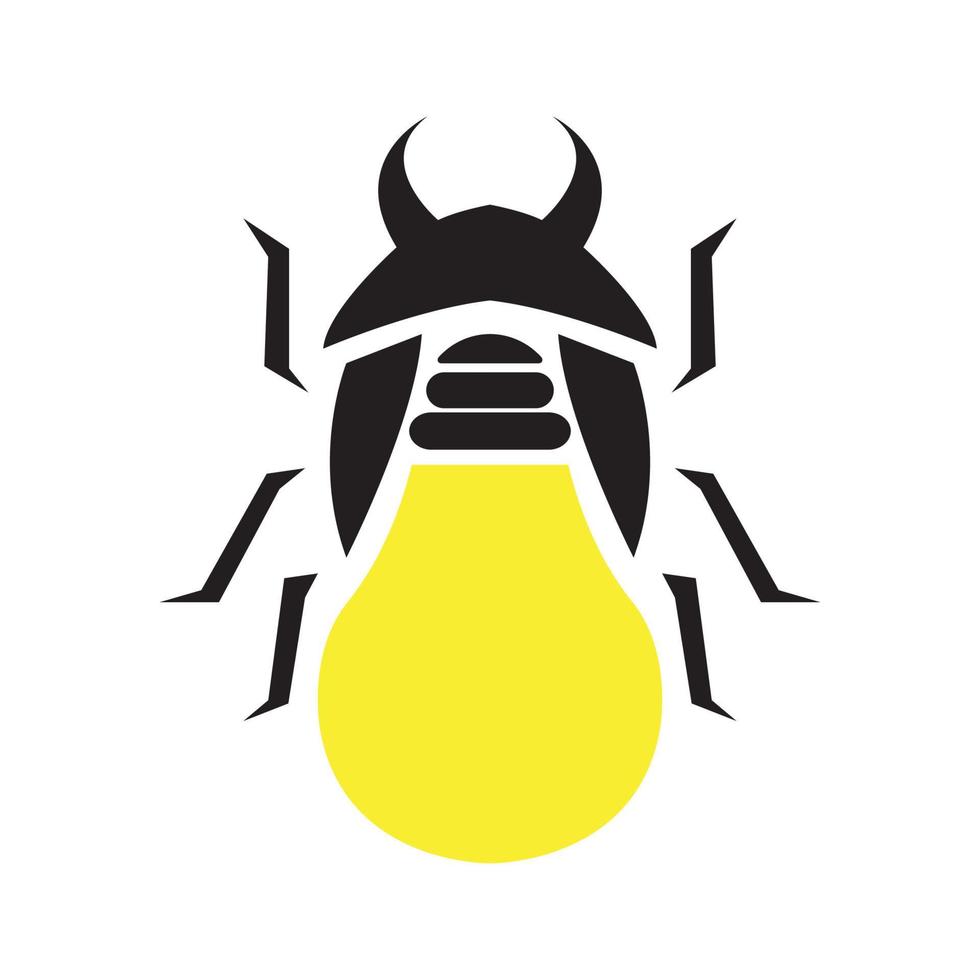 cute black fireflies light logo design vector graphic symbol icon sign illustration creative idea