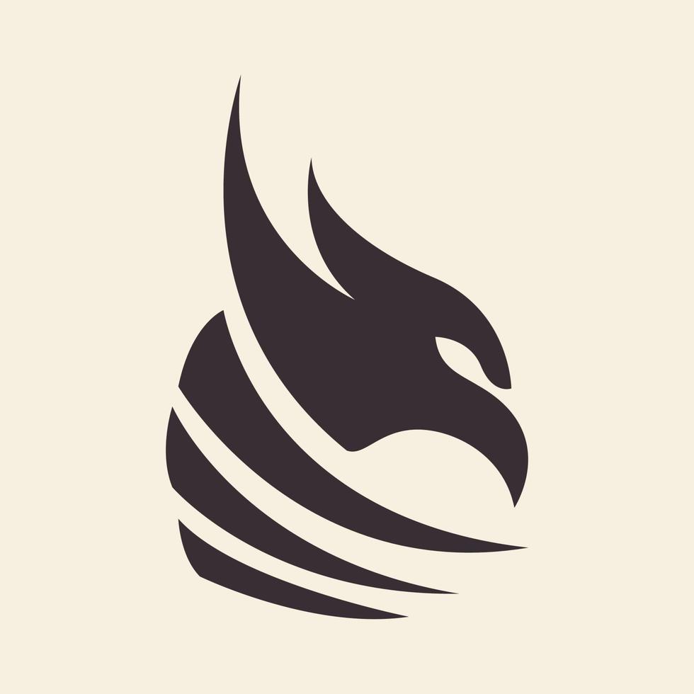 forma moderna pájaro águila o halcón hipster logotipo símbolo icono vector gráfico diseño ilustración idea creativa