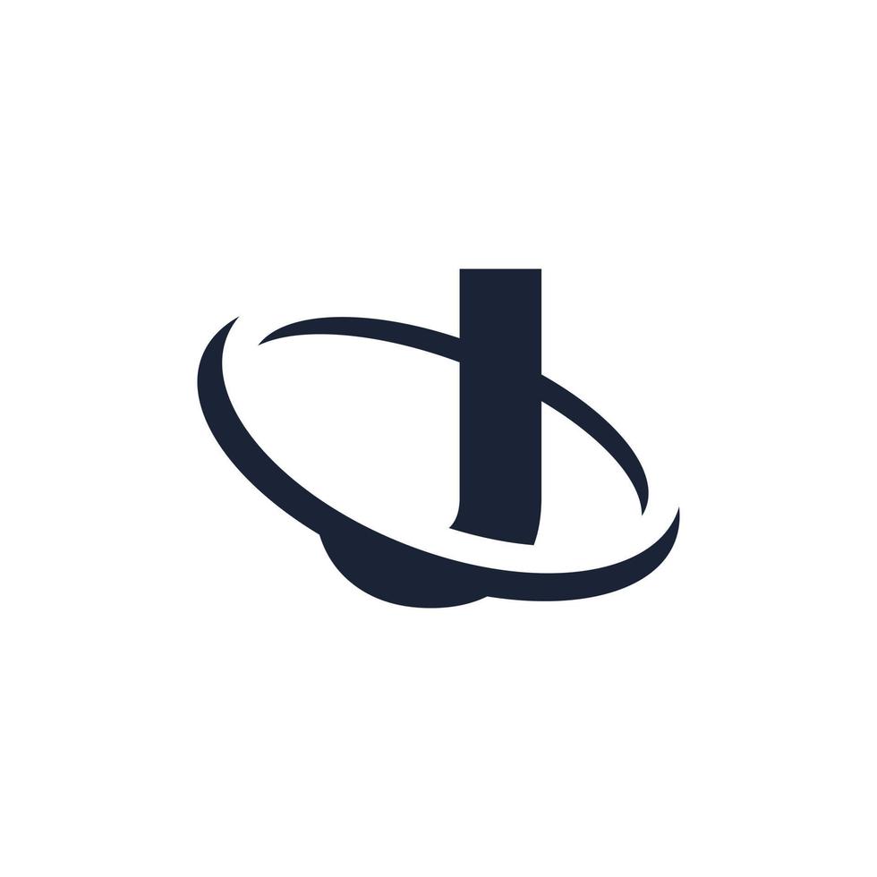 inicial del logotipo de la letra j con forma de círculo. logotipo del alfabeto swoosh simple y minimalista vector