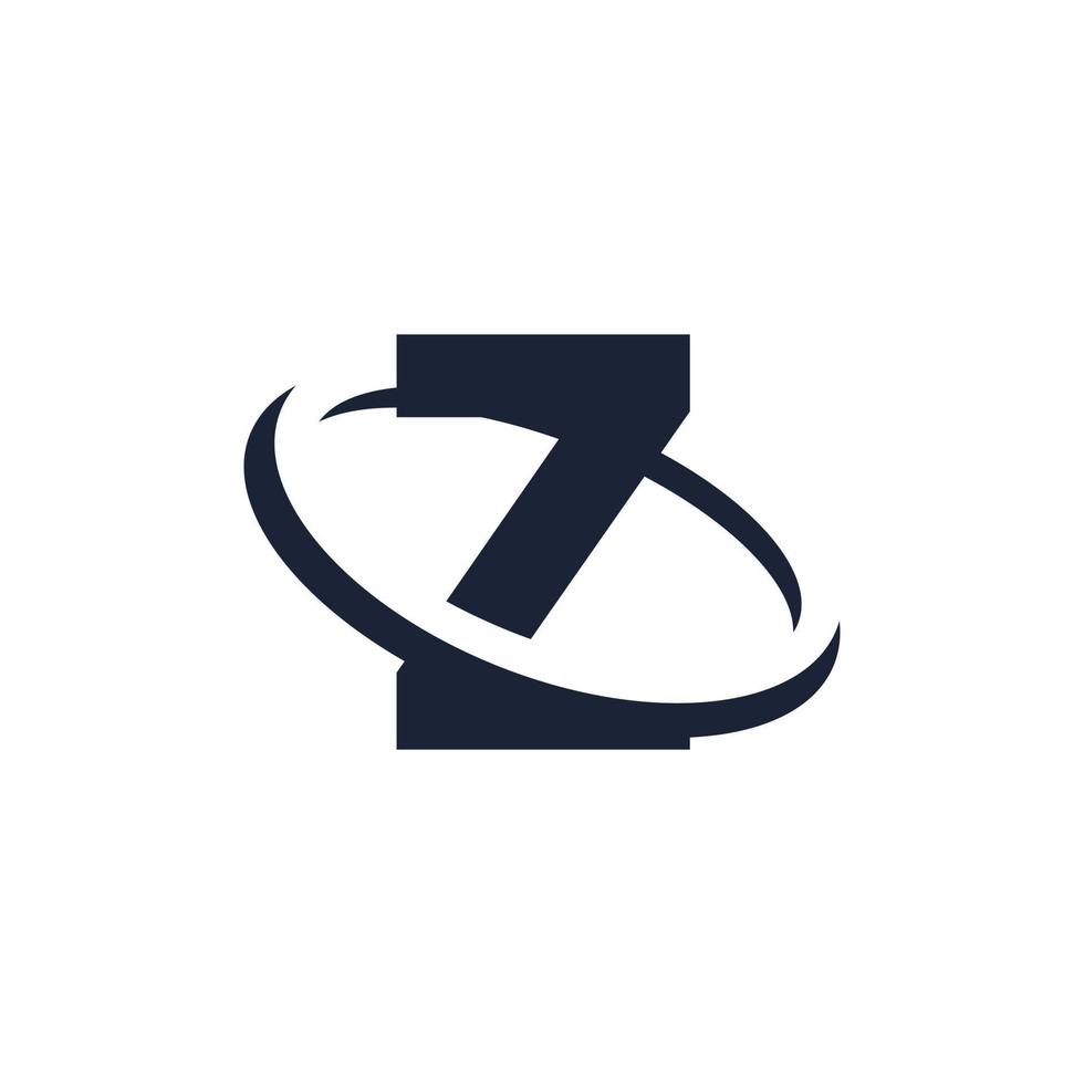 Letter Z Logo Initial with Circle Shape. Swoosh Alphabet Logotype Simple and Minimalist vector