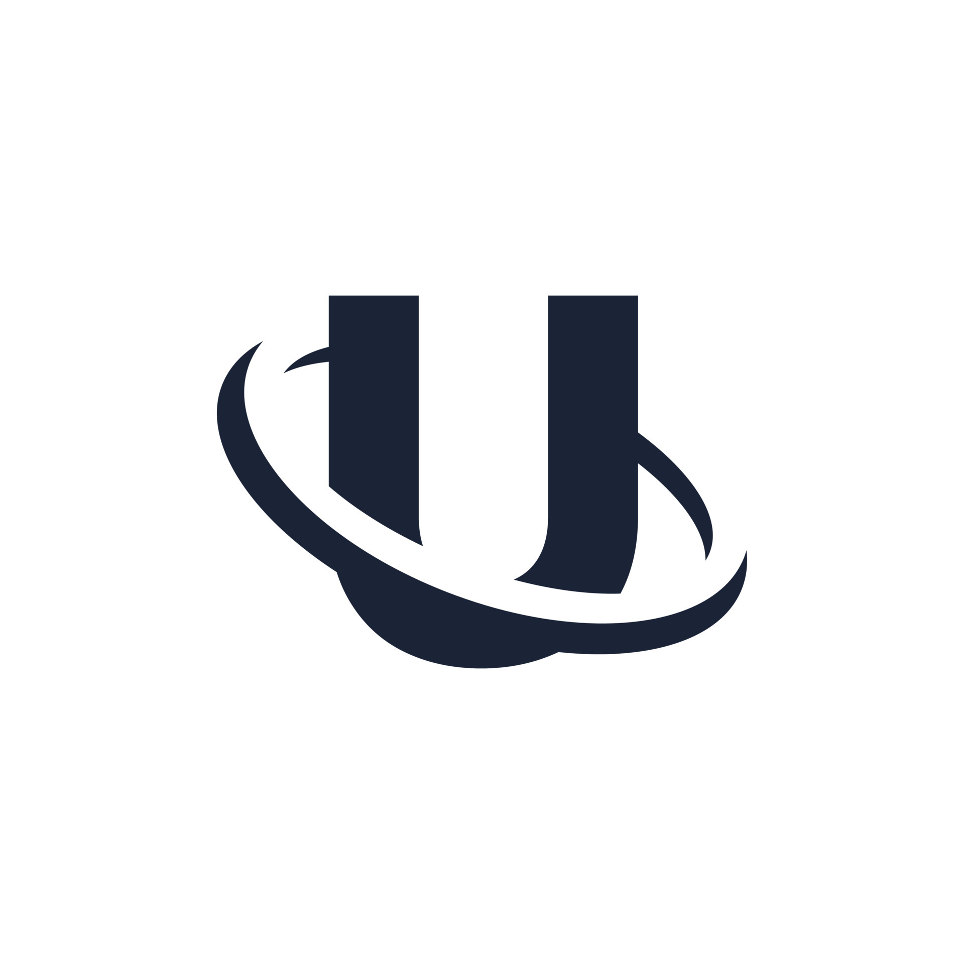 Letter U Logo Initial with Circle Shape. Swoosh Alphabet Logotype Simple  and Minimalist 5520859 Vector Art at Vecteezy