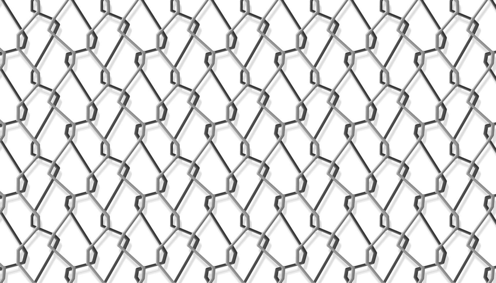 Wire mesh fence on white background. vector