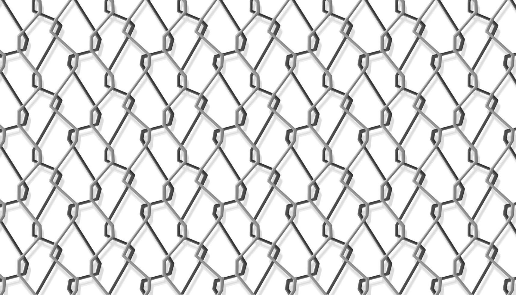 Wire mesh fence on white background. vector