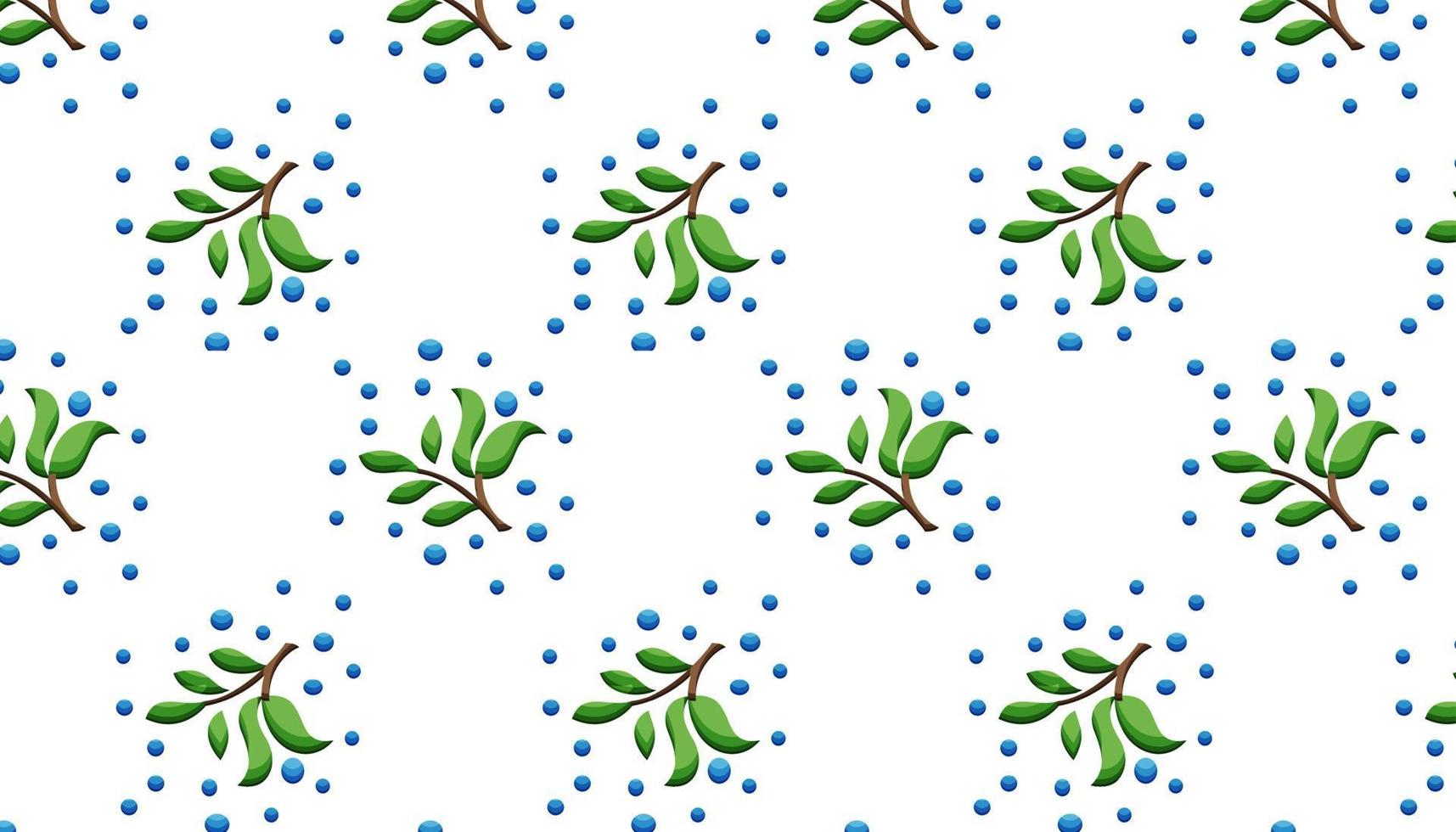 Leaves and water drops on white background . vector