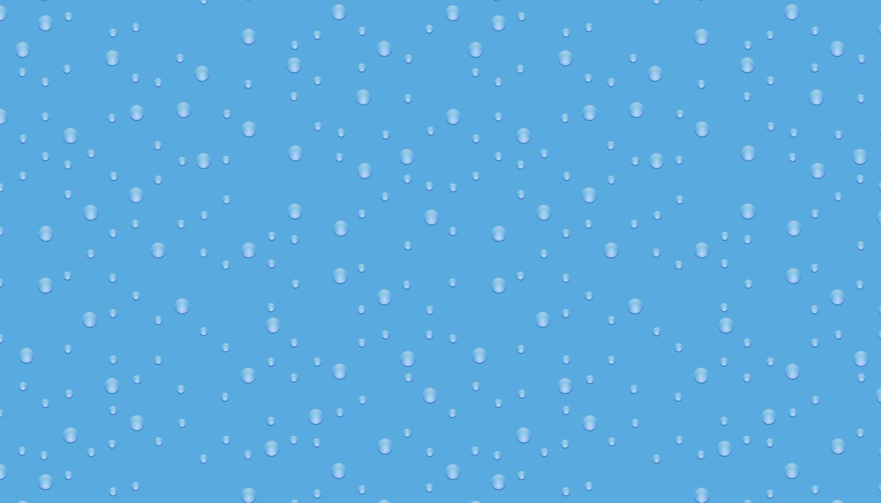 gotas de agua sobre fondo azul. vector