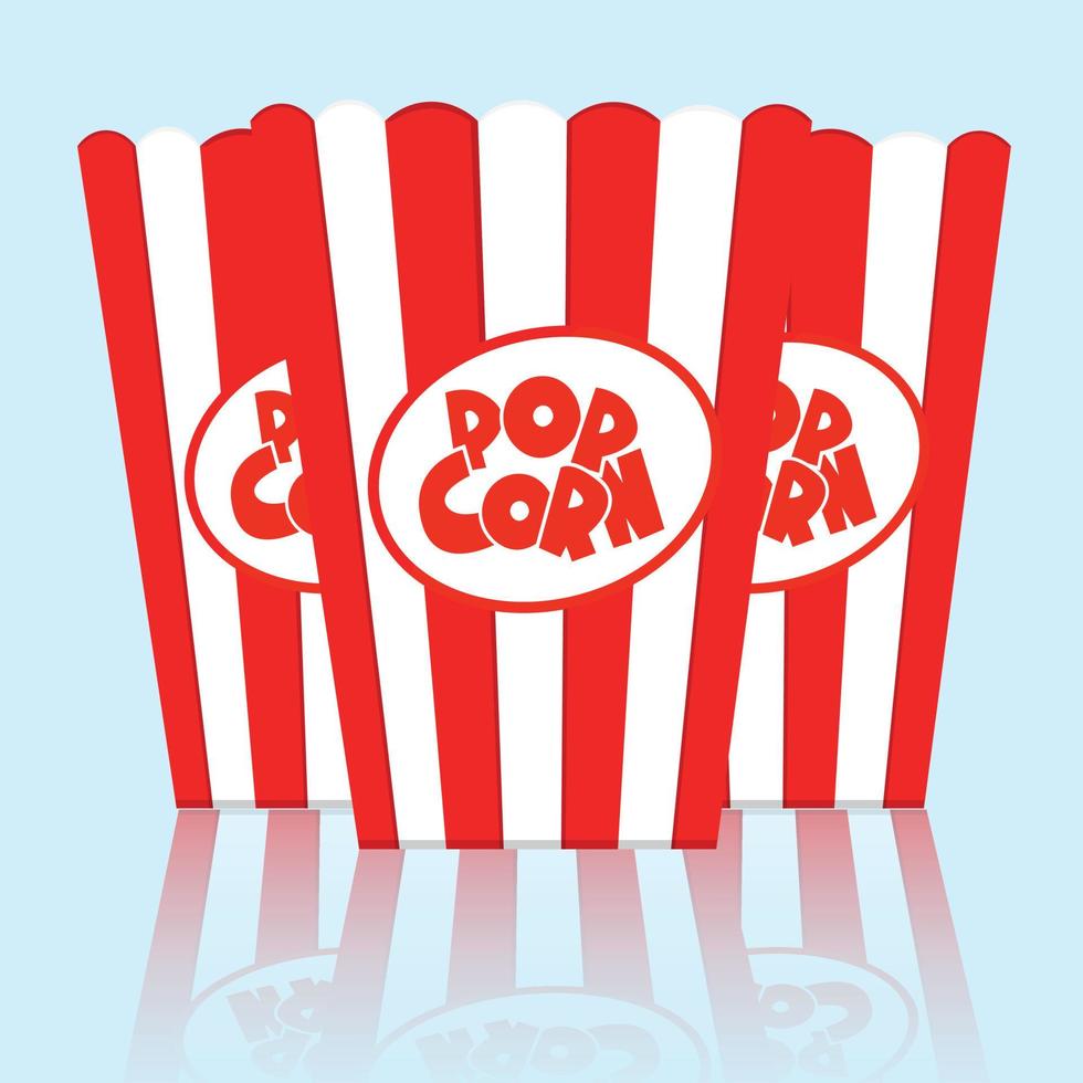 Popcorn packaging design. Popcorn box. Vector illustration