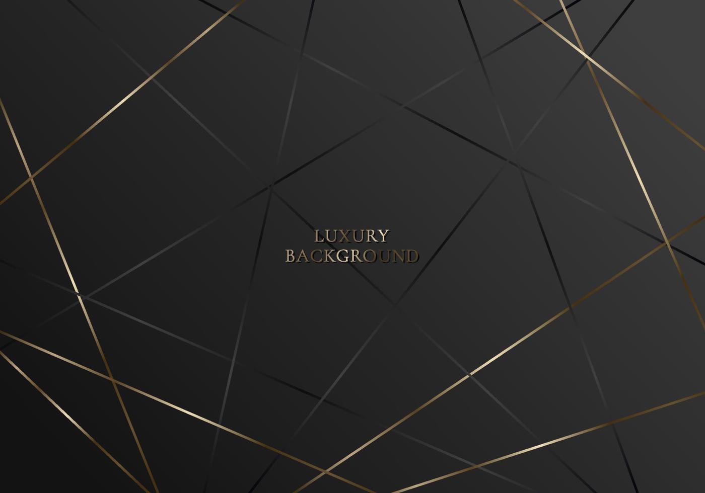 Abstract black and golden lines pattern on dark background. Luxury style vector