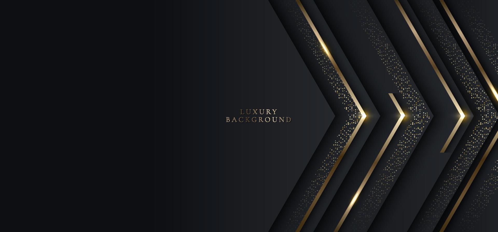 Modern luxury banner template design black triangles vector