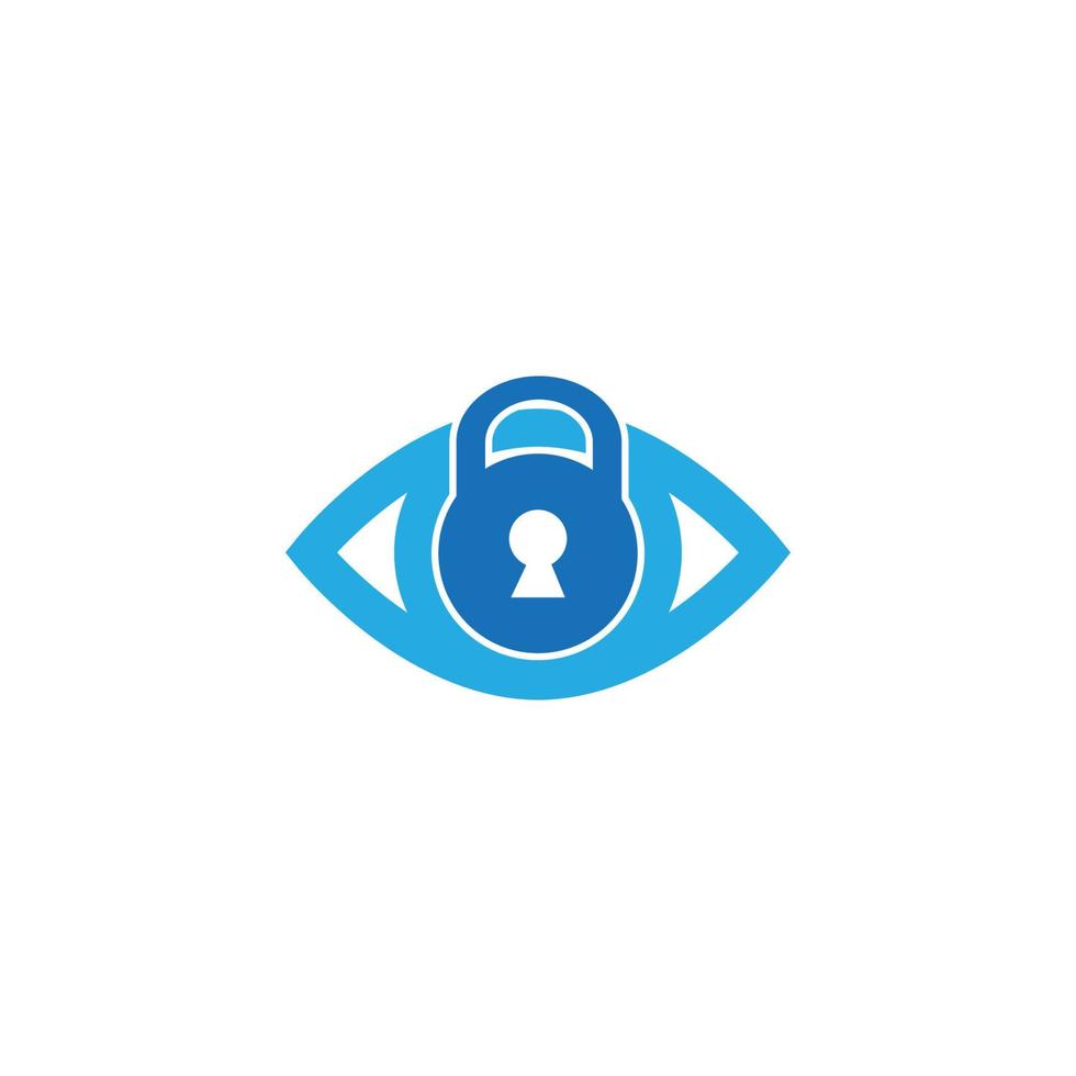 eye lock logo design and vector image