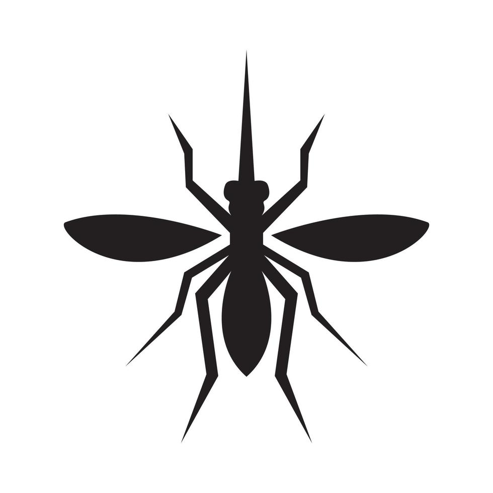 diseño de logotipo de mosquito de forma simple símbolo gráfico vectorial icono signo ilustración idea creativa vector