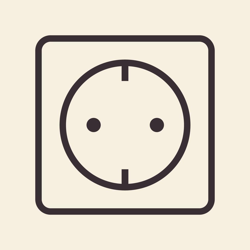 lines hipster power socket logo symbol icon vector graphic design illustration idea creative