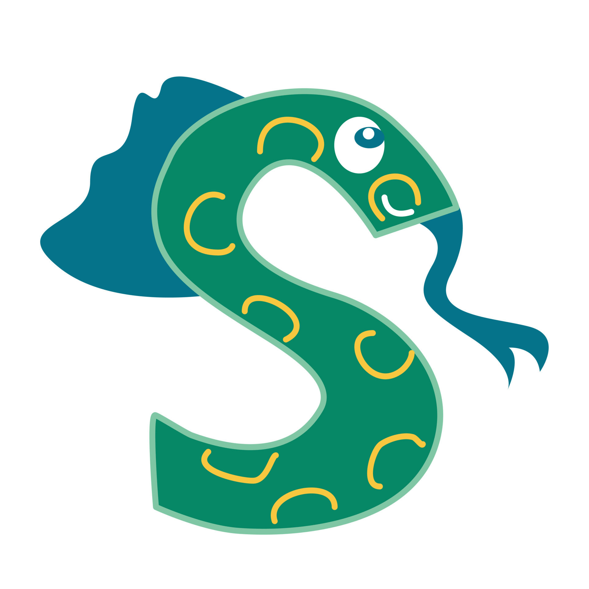 The letter S in the form of a dinosaur. 5521234 Vector Art at Vecteezy