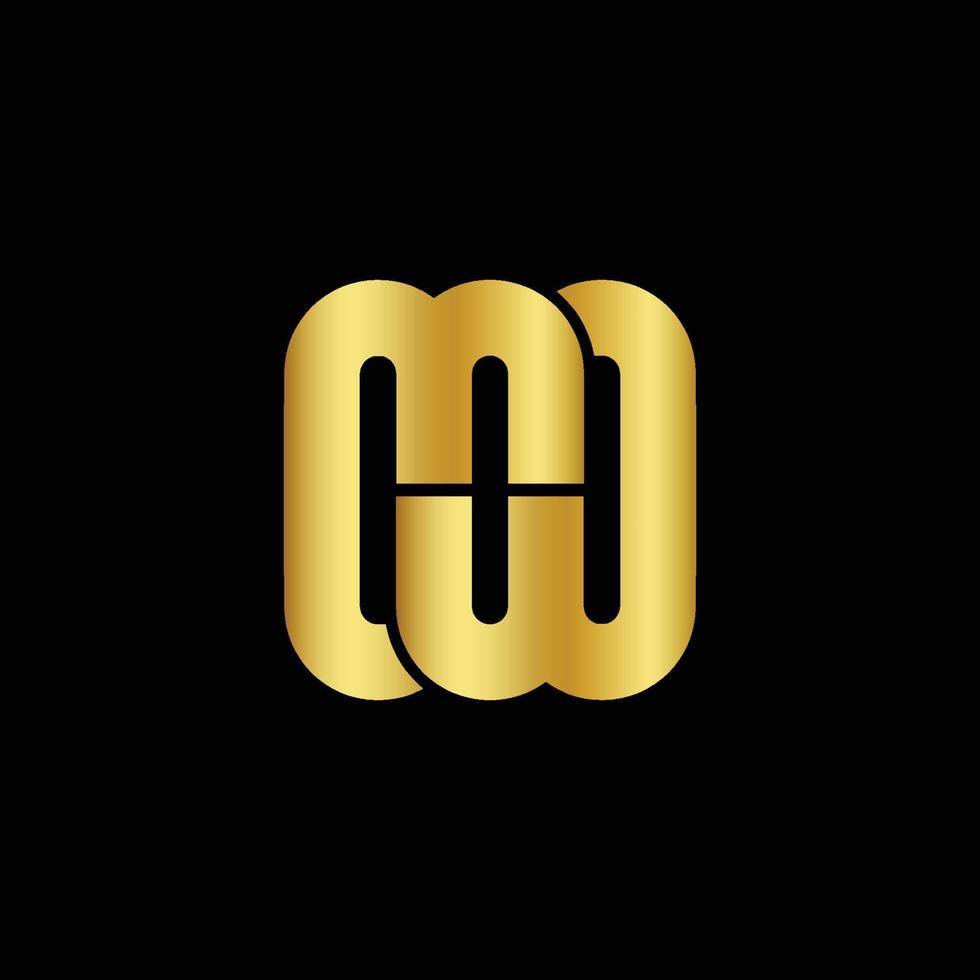 Letter MW Logo icon vector image
