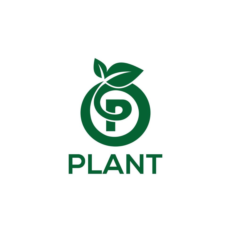imagen vectorial de diseño de logotipo de planta vector
