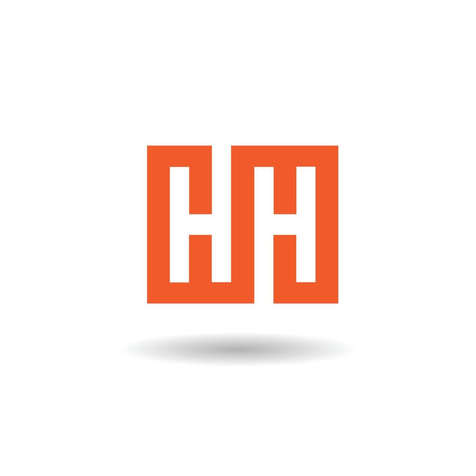 letter HH logo design and vector image