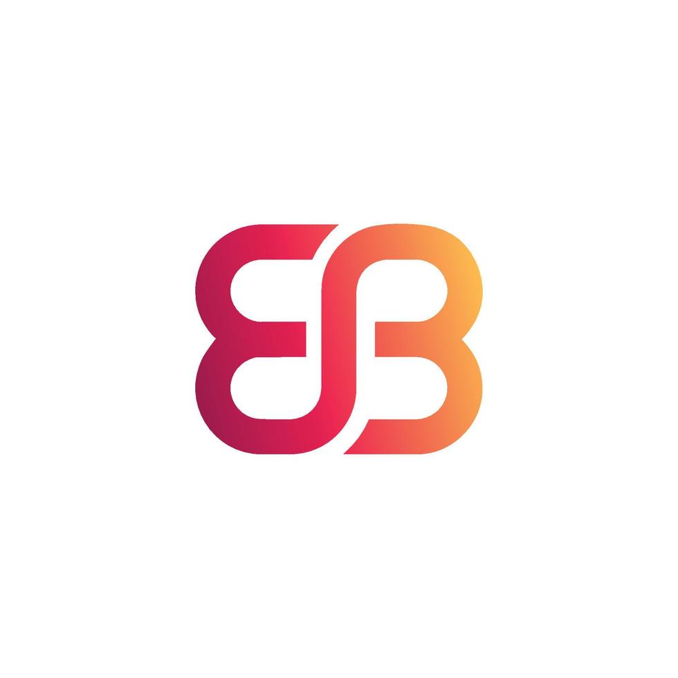 diseño de logotipo de letra bb e imagen vectorial vector