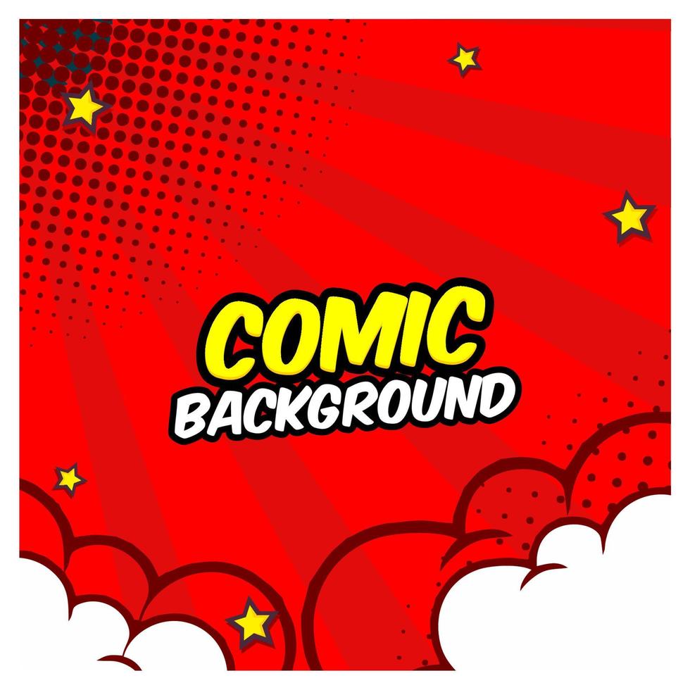 Red comic background vector