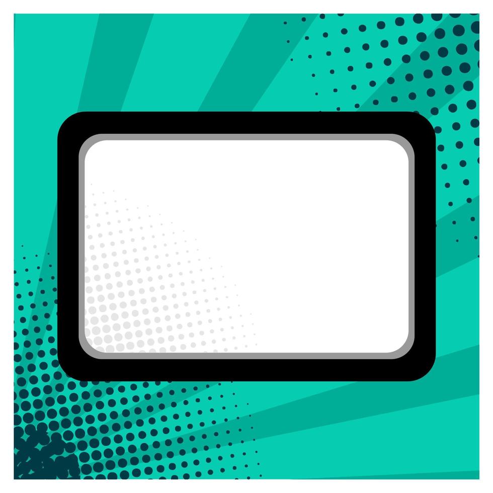 Blank board in green comic background vector