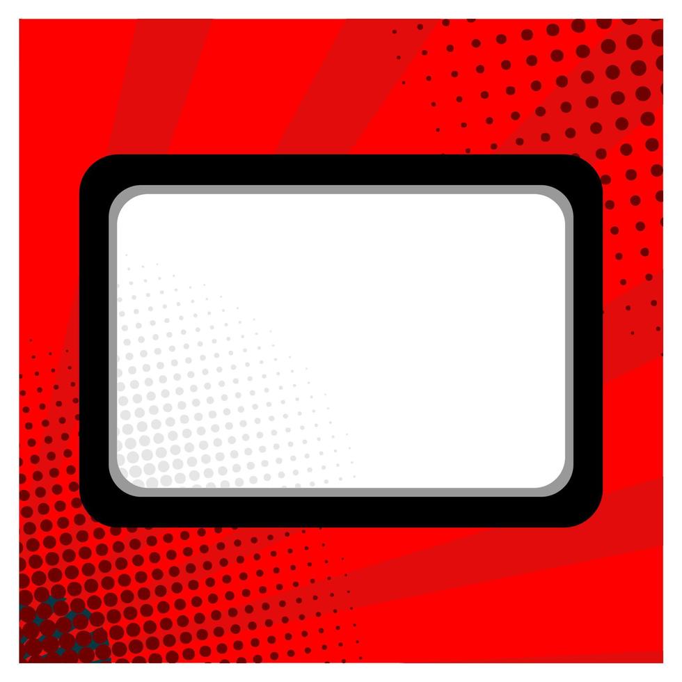 Blank board in red comic background vector