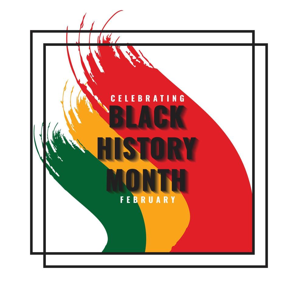 Black history month celebrate vector illustration background design