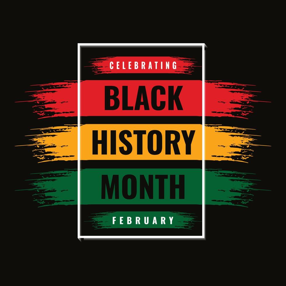Black history month celebrate vector illustration background design