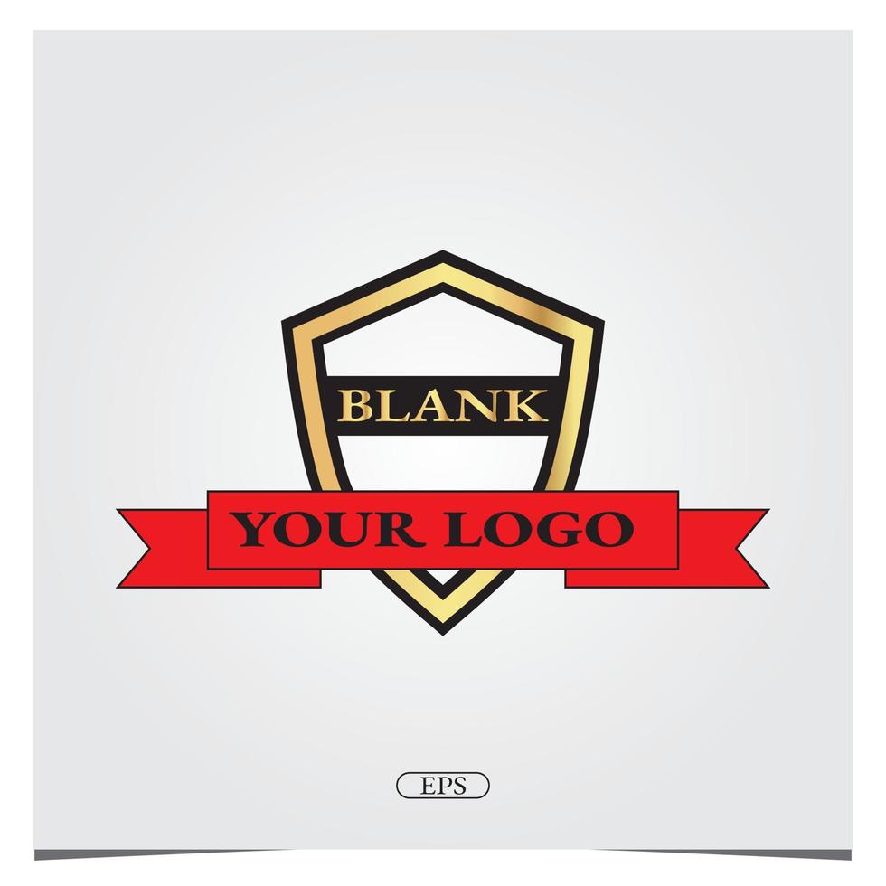 shield mockup logo premium elegant template vector eps 10