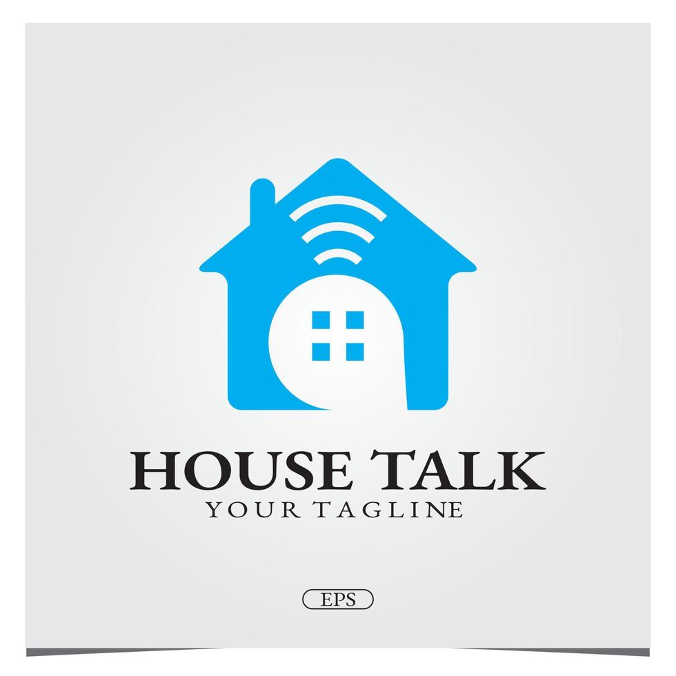 house talk logo premium elegant template vector eps 10