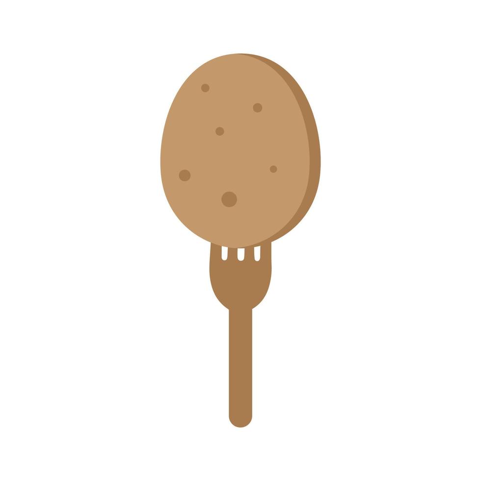 fresh potato with fork logo design vector graphic symbol icon sign illustration creative idea