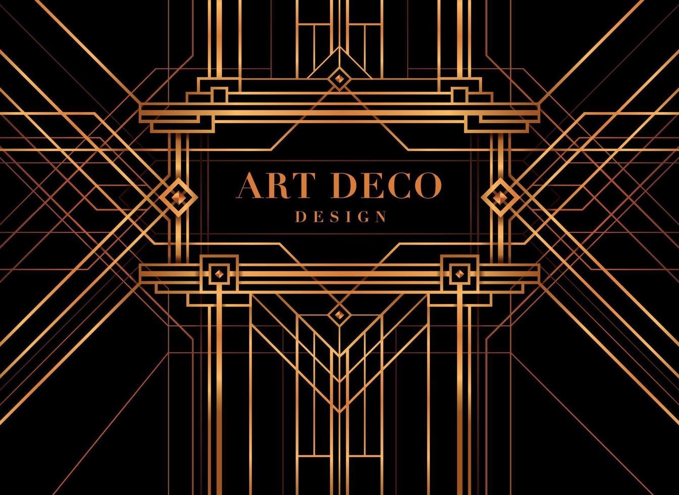 Abstract Gold geometric, Great Gatsby Deco Style, Art deco invitation Card design, vector