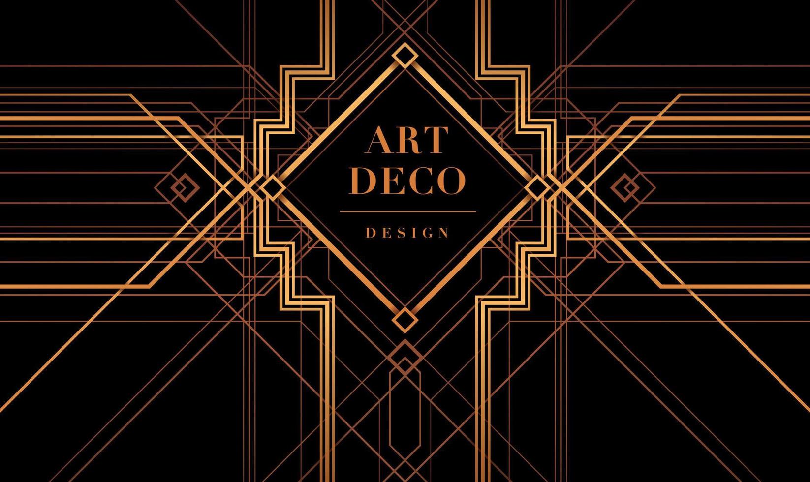 diseño de fondo geométrico dorado abstracto, portada art deco, tarjetas de invitación, estilo gatsby deco vector