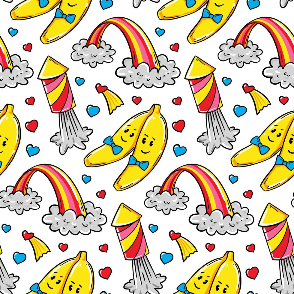 Cute LGBT seamless pattern. Hand drawn design for pride month vector