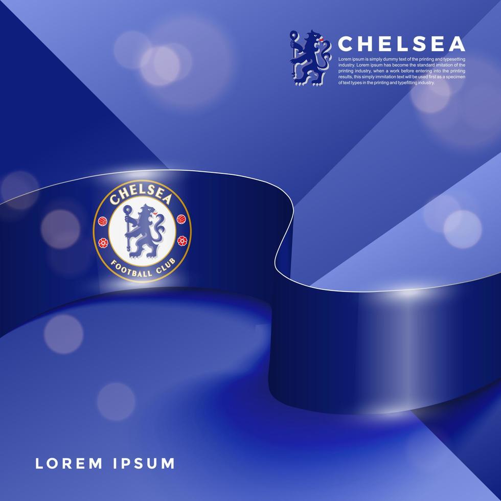 Club chelsea flag. Greeting card designs, Banners, Flyer designs vector