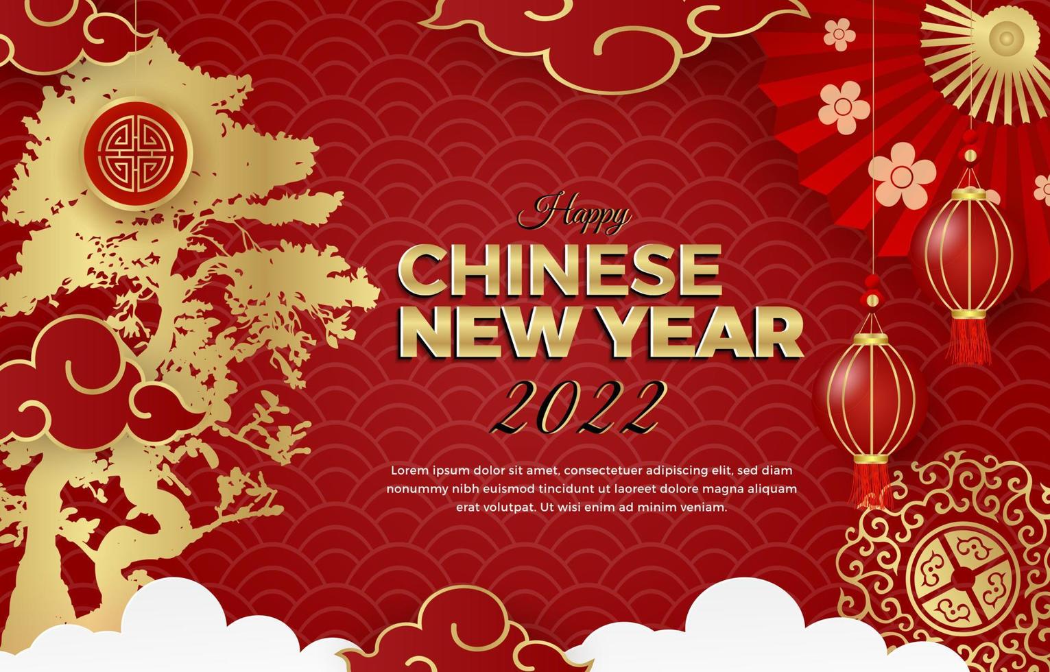 Happy Chinese new year 2022. poster design, flyer, greeting card vector