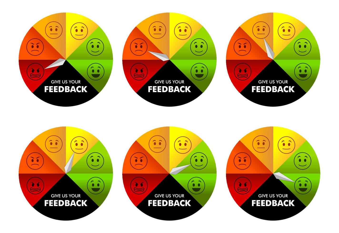 Set of Feedback Vector Icons