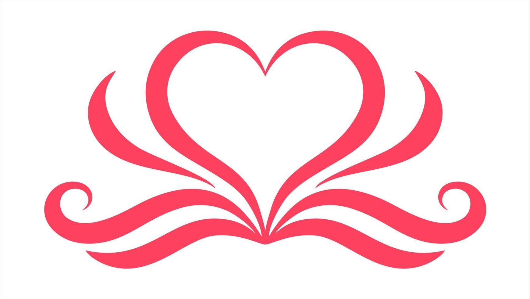Beautiful Heart Icon. Love Symbol Vector Illustration