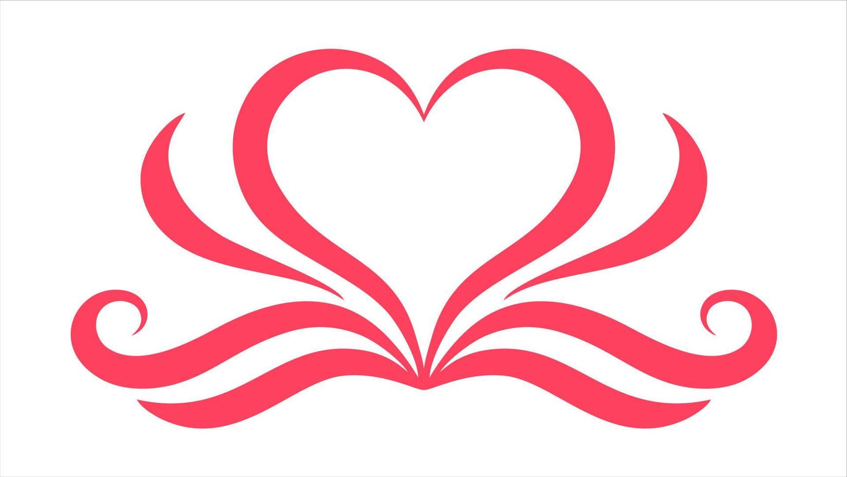 Beautiful Heart Icon. Love Symbol Vector Illustration