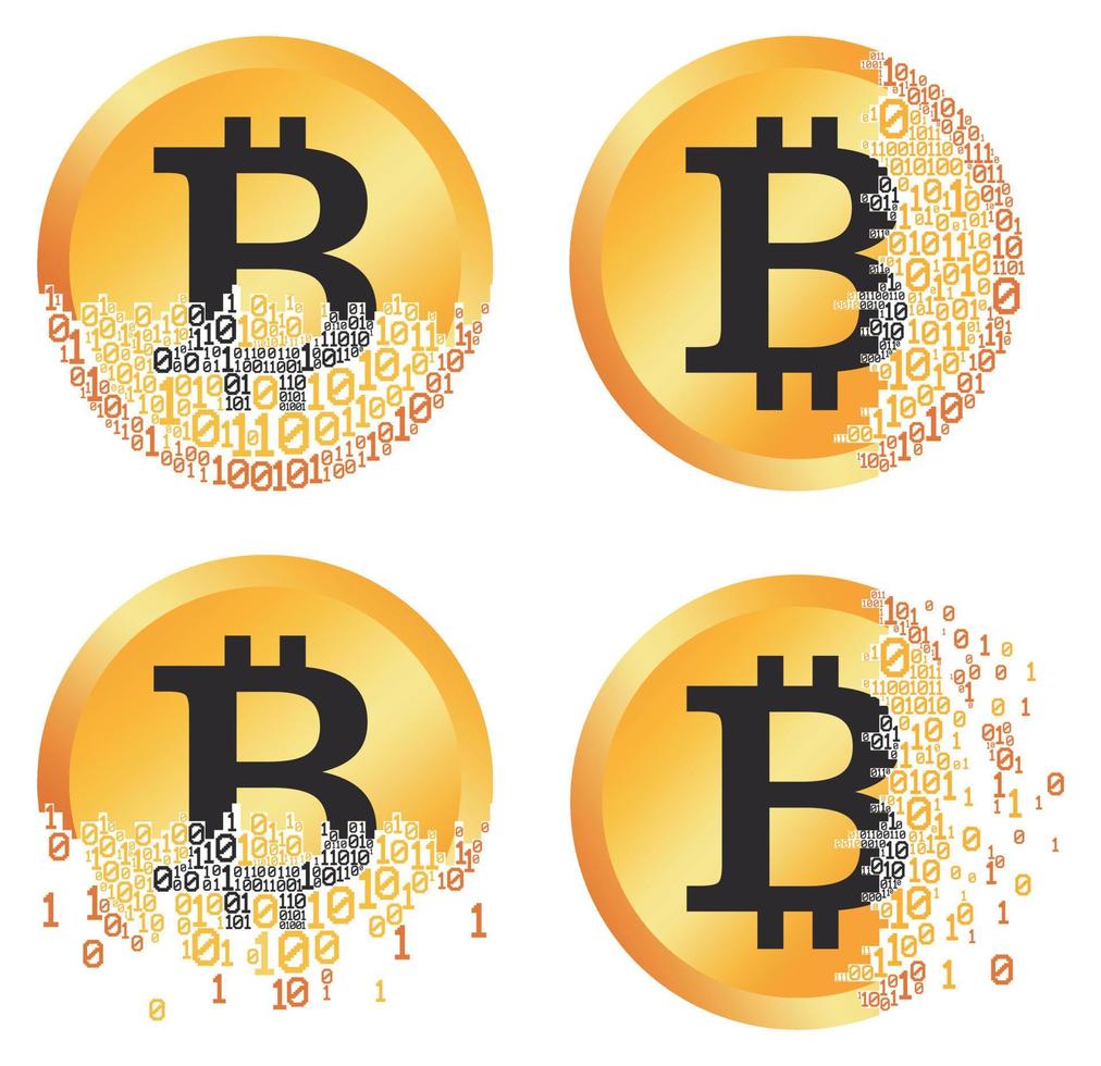 Bitcion Mining Icon. Crypto Currency Symbol vector